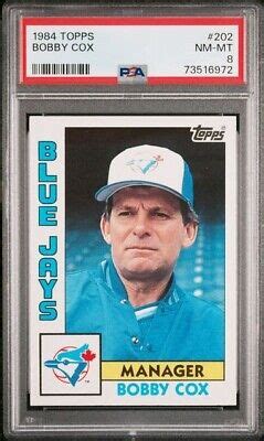 1984 Topps Bobby Cox Baseball Card 202 PSA 8 NM MT EBay