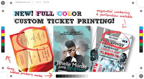 Full Color Custom Ticket Printing