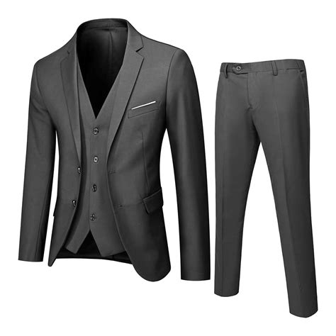 Rinsvye Pants Slim Party Jacket Slim Fit Tuxedo For Men 3 Piece Mens