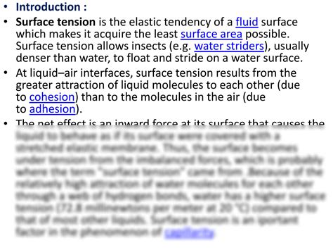 SOLUTION Surface Tension Studypool