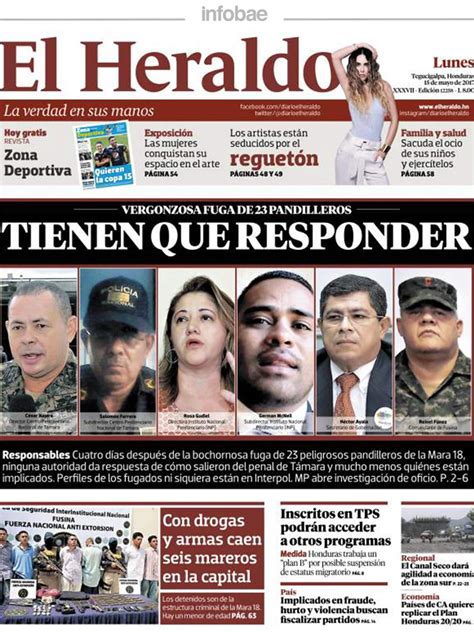 El Heraldo Honduras Lunes 15 De Mayo De 2017 Infobae