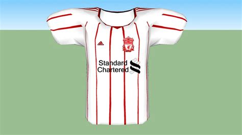 Official Liverpool FC 2010 11 Away Shirt 3D Warehouse