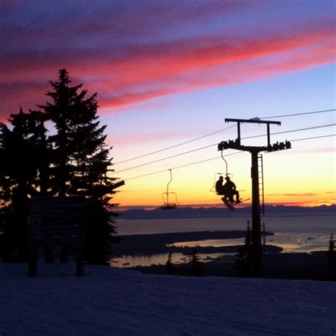 Mt Seymour Night Skiing Landscape Hay River Day For Night