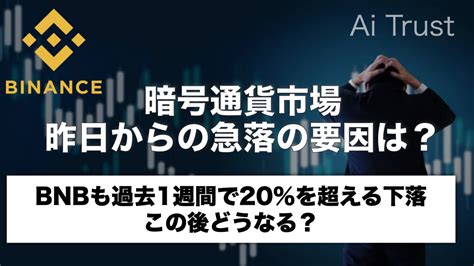 暗号通貨市場昨日からの急落の要因は？｜ai Trust｜賢く生きるための経済金融メディア