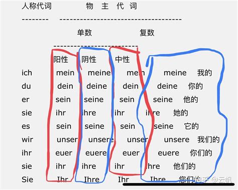 德语物主代词的矩阵小结 知乎
