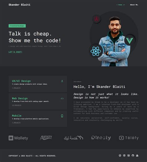 Github Blaiti Developer Portfolio Developer Portfolio Is A Web