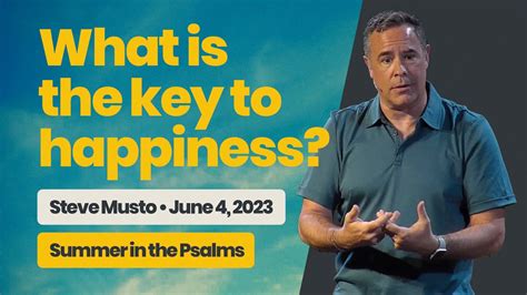 What Is The Key To Happiness Psalms 1 Steve Musto YouTube