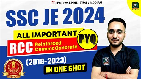 Ssc Je Reinforced Cement Concrete All Important Pyq