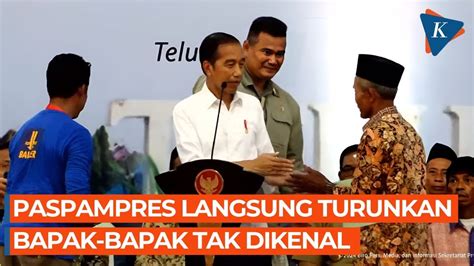 Jokowi Bingung Ada Bapak Bapak Menghampirinya Paspampres Langsung