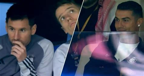 Cristiano Ronaldo Smiles At Lionel Messi WATCH Al Nassr Star S Cheeky