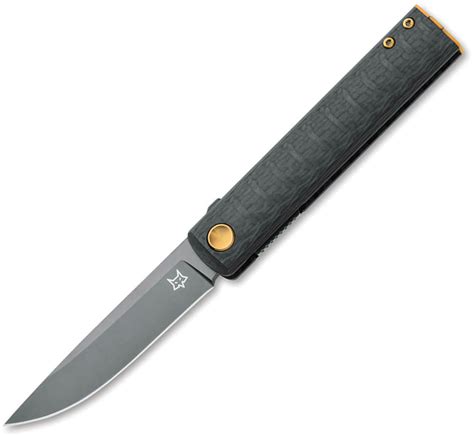 FOX543CFBR Fox CHNOPS Linerlock Pocket Knife Carbon Fiber