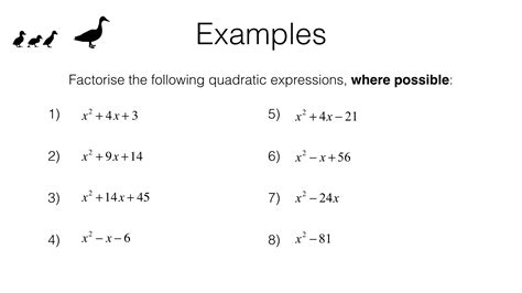 A E Factorising Quadratics Bossmaths