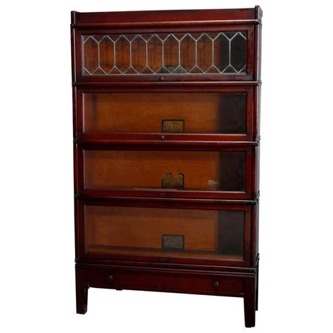 Antique Arts And Crafts Globe Wernicke Leaded Glass Barrister Bookcase Circa 1910 At 1stdibs