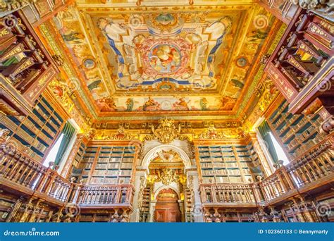 Coimbra Baroque Library Editorial Stock Photo Image Of Portuguese