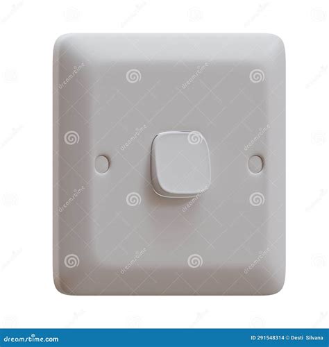 Single Button Switch 3D Render Illustration Stock Illustration ...