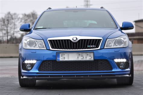 Front Splitter V Skoda Octavia Mk Rs Version Facelift Carbon Look