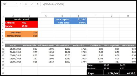 Calcular Horas Extras Con Excel Programasconsejos 61446 Hot Sex Picture