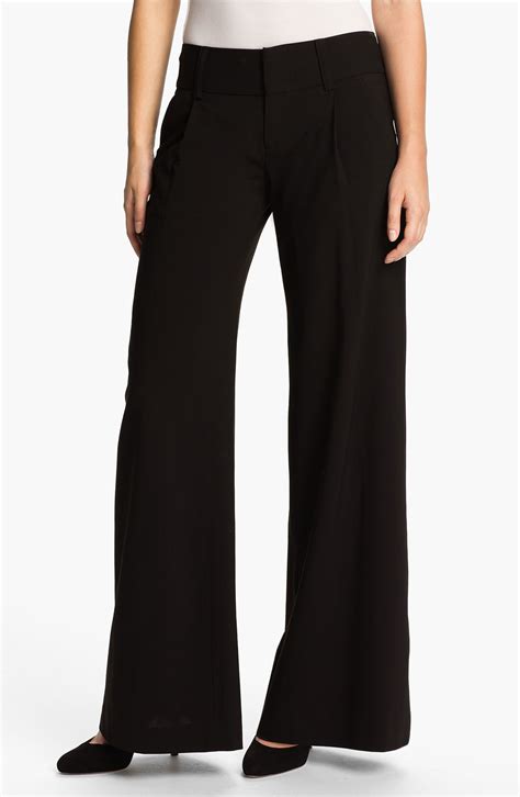 Alice Olivia Wide Leg Pants In Black Lyst