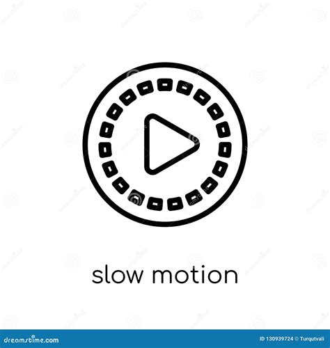 Slow Motion Icon Trendy Modern Flat Linear Vector Slow Motion I Stock