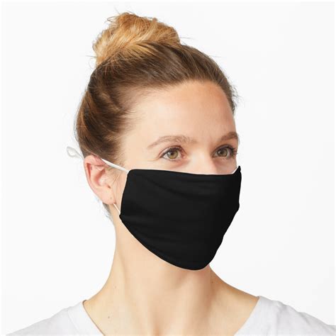 "Plain Black" Mask for Sale by robotface | Redbubble