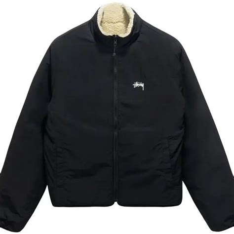 Stussy Ball Sherpa Reversible Jacket Natural Where To Buy The