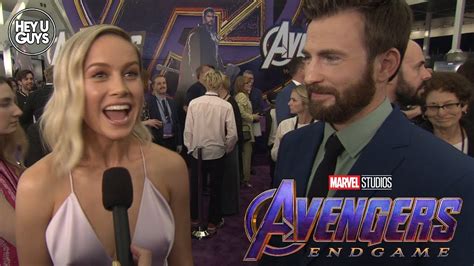 Avengers Endgame World Premiere Chris Evans And Brie Larson Interview Youtube