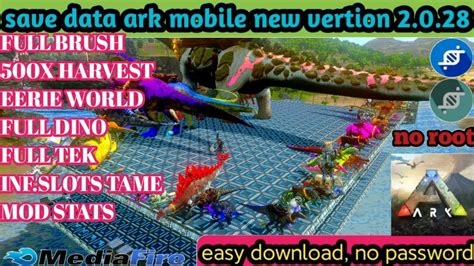 Ark Mobile Mod Save Data Full Brush X Harvest Full Tek Full