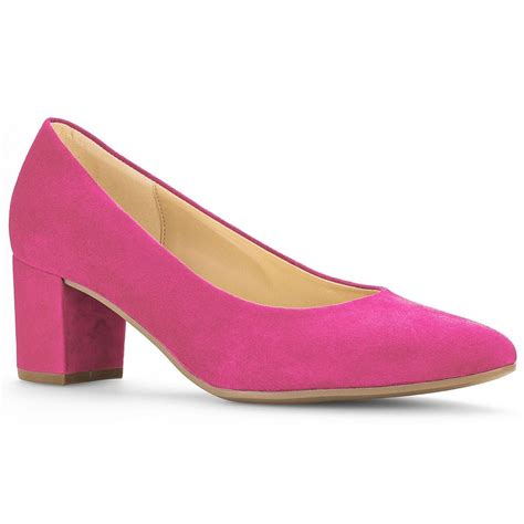 Womens 450 15 Kayo Pink Slip On Block Heeled Pump Shoes Womens From Marshall Shoes Uk