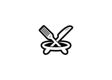 Minimal fork and knife vector logo design template 36354647 Vector Art at Vecteezy