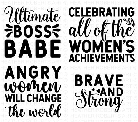 Women Empowerment Svg Bundle Heather Roberts Art