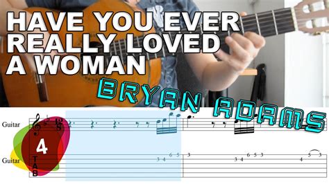 Have You Ever Really Loved A Woman Bryan Adams Tutorial Tabs Solo 4 Youtube