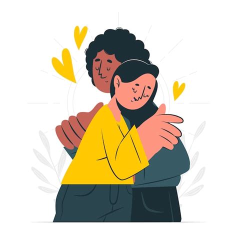 Free Vector | Hug concept illustration