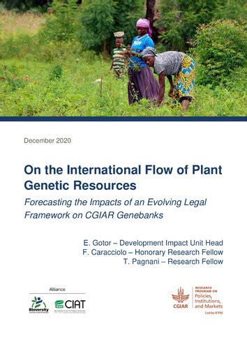 On The International Flow Of Plant Genetic Resources Forecasting The