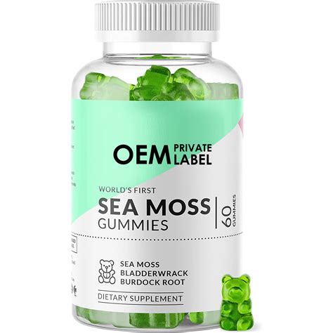 Organic Irish Sea Moss Gummies With Bladderwrack Burdock Root Seamoss