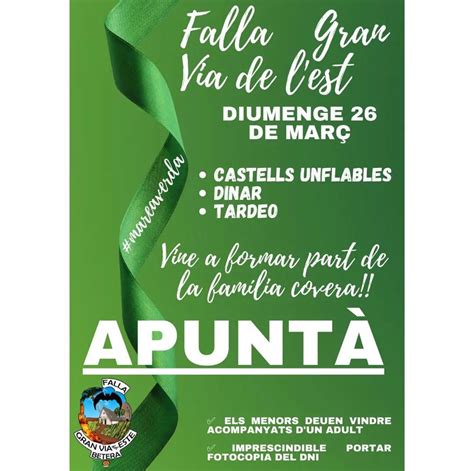 La Falla Gran V A Del Este Celebrar Este Domingo Su Apunt B Tera