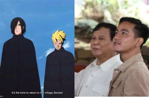 Netizen Samai Kisah Prabowo Gibran Seperti Sasuke Boruto Kenapa