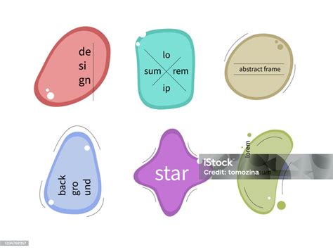 Set Of Organic Shapes Template Icons Stock Illustration - Download ...