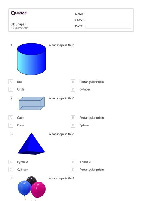 Volume Of A Rectangular Prism Worksheets For Nd Grade On Quizizz