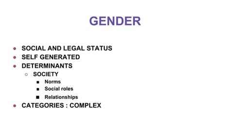 Difference Between Sex And Gender Ppt