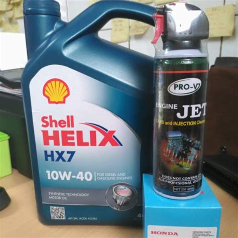 Jual Paket Ganti Oli Shell Hx Sae W Tune Up For Mobil Honda