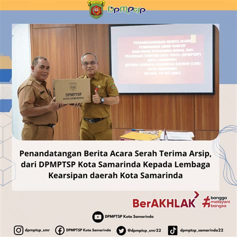 Penandatangan Berita Acara Serah Terima Arsip Dari Dinas Penanaman