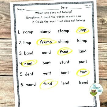 Consonant Blends Final M N Worksheets Activities For Orton Gillingham