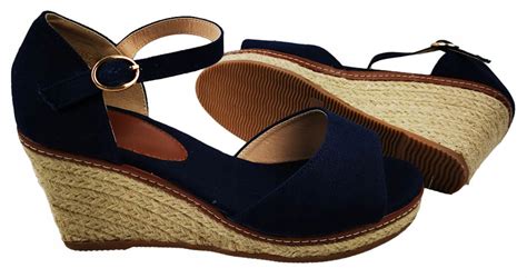 BUTY SANDAŁY LEKKIE DAMSKIE NA KOTURNIE ESPADRYLE 13850703839 Allegro pl