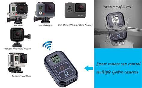 Suptig Waterproof Wireless Remote Control For Gopro Hero 8 Black Hero 7 Black Hero6 Hero5