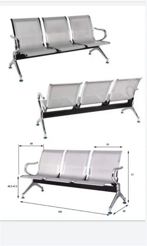 Waiting Chairs Three Seater Stainless Steel Waiting Chair