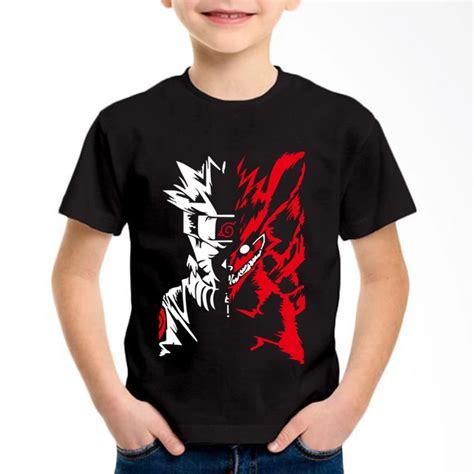 Japanese Anime Naruto Printed Children Cotton T Shirts Kids Fashion