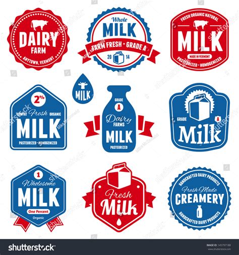 Milk Label Images Stock Photos Vectors Shutterstock