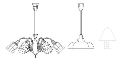 Hanging Ceiling Lamps Cad Drawing Details Dwg File Cadbull