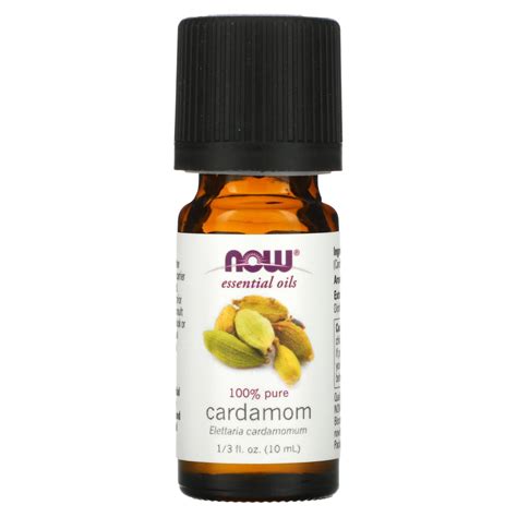 NOW Foods Essential Oils 100 Pure Cardamom 1 3 Fl Oz 10 Ml