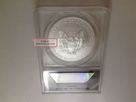 S Oz Silver American Eagle Anacs Ms First Day Box